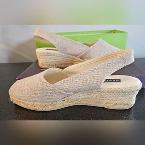 Summer Beige Wedge Slingbacks Made In Spain